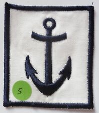 Insigne tissu ANCRE MARINE NATIONALE UNIFORME CHEMISETTE COLONIALE 70x80 mm 