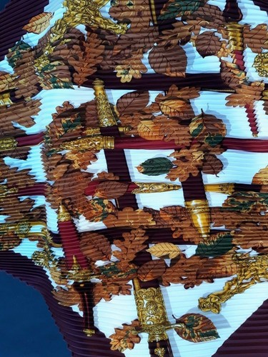 Hermès carré soie plissé - , au
