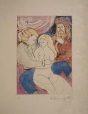 Alain BONNEFOIT : Liaison dangereuse, Gravure originale signée