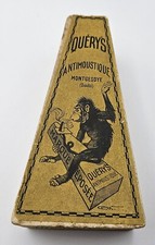 ANCIENNE  BOITE TRAPEZOIDALE  QUERY'S ANTIMOUSTIQUE MONTGESOYE DOUBS SCELLEE