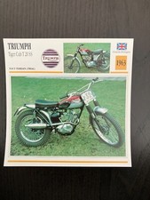 CARTE FICHE MOTO collection ATLAS TRIUMPH TIGER CUB T 20 SS