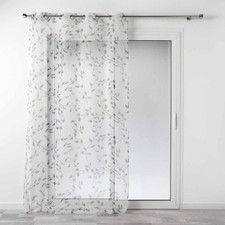 Rideau Voilage à Œillets "Ancolie" 140x240cm Blanc