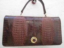 -Sac à main cuir croco