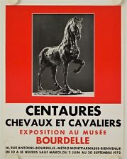 Affiche CENTAURES CHEVAUX ET CAVALIERS 1972 Exposition Musée Bourdelle - Paris