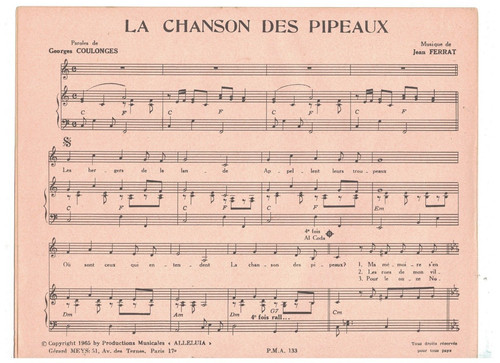 Jean ferrat chanson des - ferrat, la