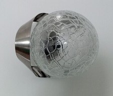 Ancienne Applique Boule Verre/Chrome Années 701 VINTAGE SPACE AGE SPOUTNIK