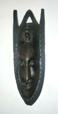 BUSTE  MASQUE DE STATUE AFRICAINE ... EN EBENE