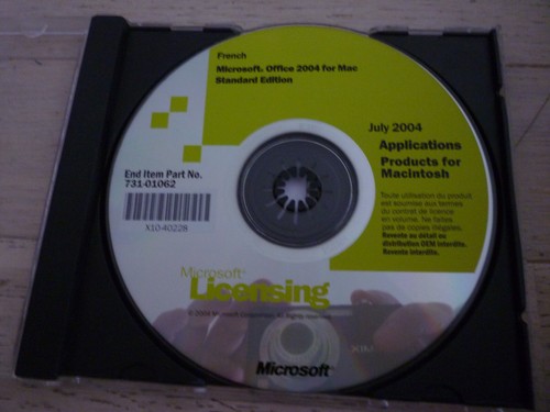 Logiciel microsoft office 2004 - microsoft,