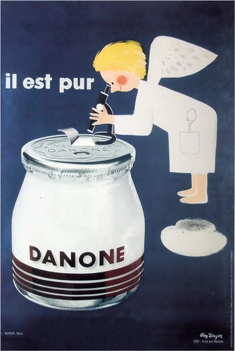 Affiche publicitaire yaourt