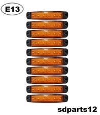 10 X 24v  Orange 6 Led Feux De Gabarit Camion Caravane Chassis Remorque
