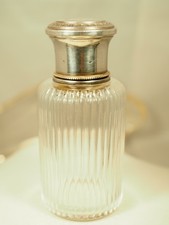 FLACON PARFUM TOILETTE ANCIEN BOUCHON ARGENT MASSIF SORMANI PERFUME SIGNED BOTTL