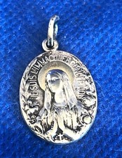 Médaille Pendentif Religieux LOURDES Je Suis l'Immaculée Conception Signé TAIRAC
