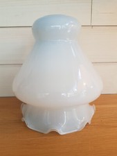 suspension vintage fleur opaline bleu zen 1970