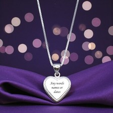 Argent Sterling Collier Coeur