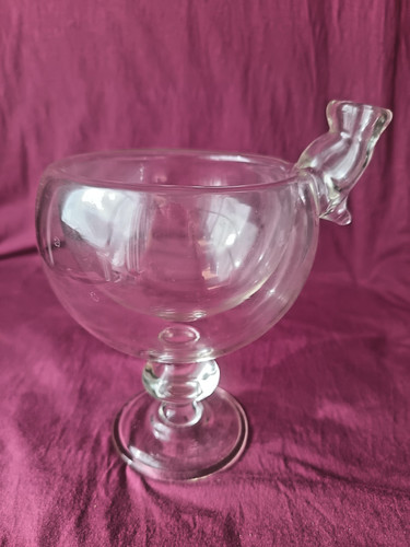 Vintage bol caviar verre - en,