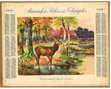 ALMANACH DES POSTES ET TELEGRAPHES - 1921 - HAUTE-LOIRE- CERFS ECOUTANT