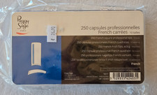 Boîte de 250 capsules professionnelles French carrées n° 142403 Peggy Sage (mon)