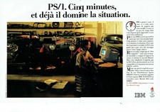 publicité Advertising 0621 1990  IBM  JO Albertville  le  micro pc  PS1/1  2 p
