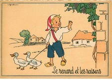 BARRE DAYEZ   Fable JEAN de la FONTAINE  le renard et les raisins