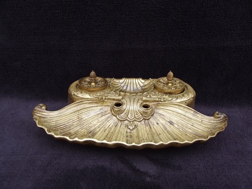 Ancien encrier bronze - ancien, en
