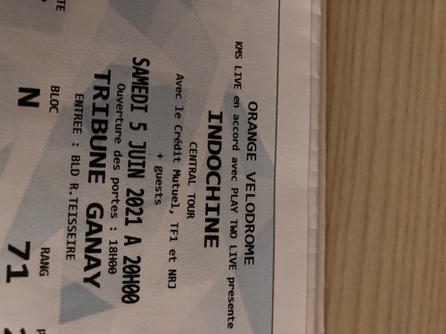Billets concert indochine - concert,