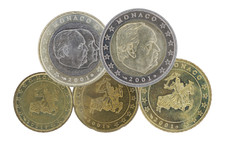 Série 5 pièces euros Rainier III - 2001