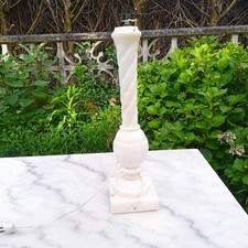 Pieds De Lampe Marbre Blanc