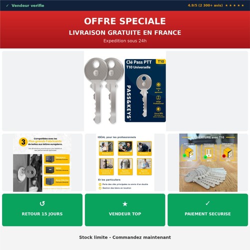 Clé ptt t10 pass - clé,