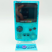 Console Nintendo Game Boy Color Bleue Transparent Noire ips 2.6 pouces PAL / EUR