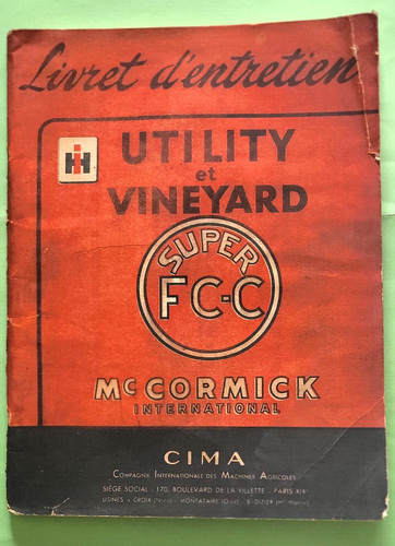 Tracteur cormick utility et - mc,