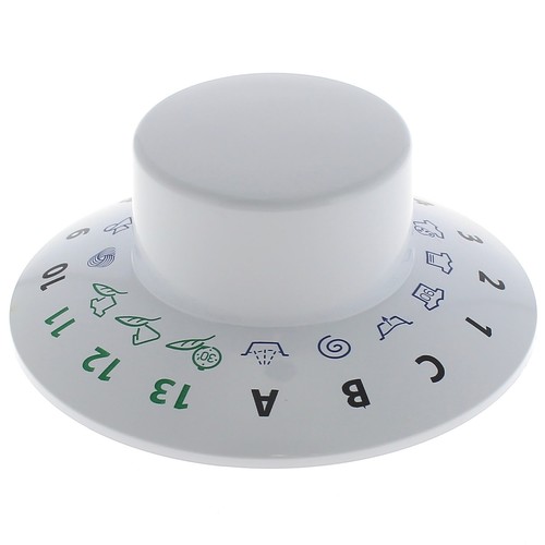 Bouton programmateur blanc