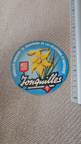 étiquette ancienne jonquilles - ancienne,