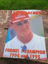 plaque en tole michael schumacher formul 1 champion 1994/95 lithographiée