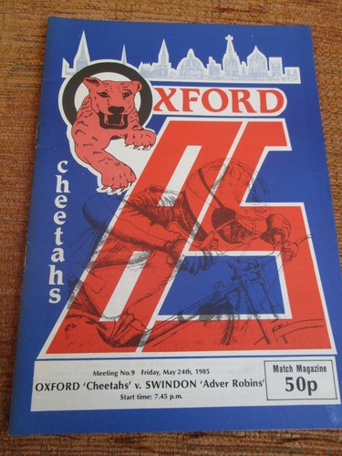Programme speedway oxford v - speedway,