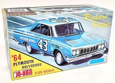JO-HAN 1/25 Plymouth Belvedere 1964 Richard Petty Race Plastic Model Car Kit 