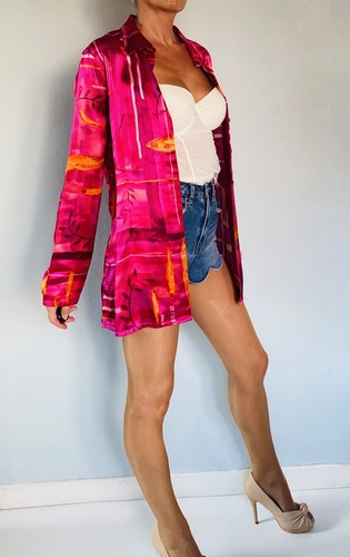 Veste chemise satin - , print