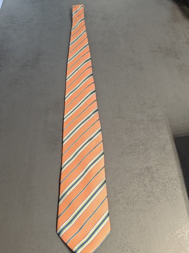 Cravate orange 100 soie n - cravate,