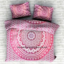 Housse De Couette Indienne Couverture Plaid Ensemble Ombre Mandala Taille Queen