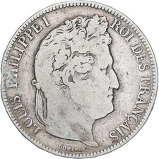 France, 5 Francs, Louis-Philippe, 1841, Bordeaux, Argent, TB+, Gadoury:678