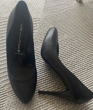 ELEGANTS ESCARPINS LA SCARPA P39 CUIR NOIR TALONS AIGUILLE 10,5cm