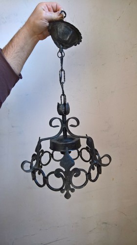 Ancien lustre fer - , forgé
