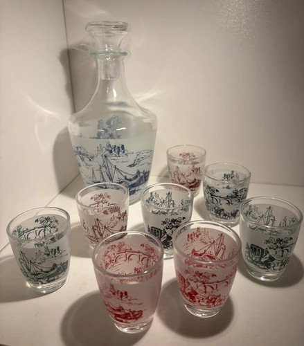 Service liqueur verrerie - service, à