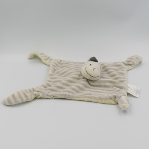 Doudou plat zèbre gris - , jaune