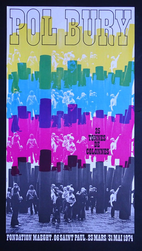 Pol bury affiche originale - bury,