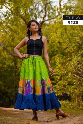 Tie dye boho skirt - dye,