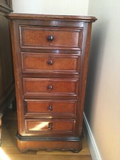 meuble chiffonier marron bon état 4077 4 tiroirs dont un rangement superieur av