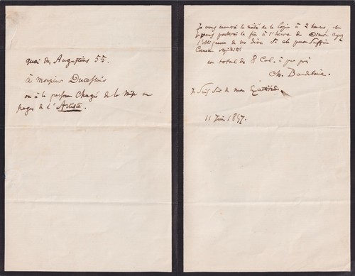 Charles baudelaire lettre - charles,