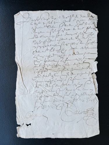 Manuscrit ancien xviie acte - manuscrit, xviie,