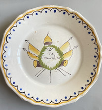 NEVERS Assiette XIX  Faïence Patriotique  Révolution française 'LA CONVENTION '