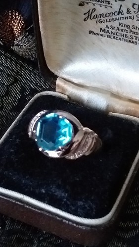 Bague aigue marine vintage - aigue-marine,